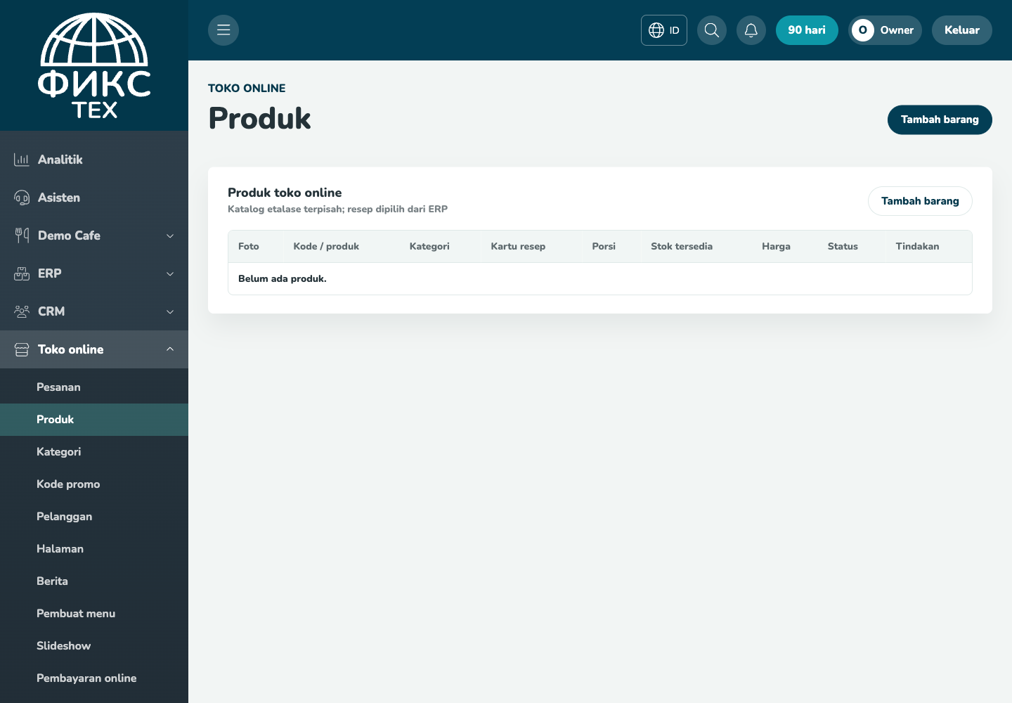 Produk toko online