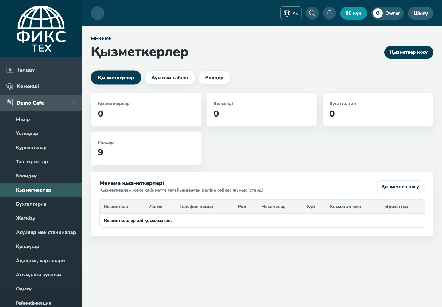 Қызметкерлер бөлімі